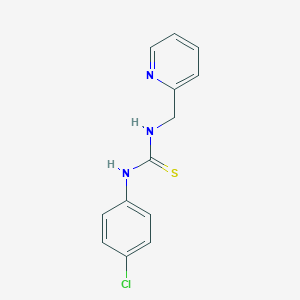 molecular formula C13H12ClN3S B503377 1-(4-Chlorophenyl)-3-(pyridin-2-ylmethyl)thiourea 