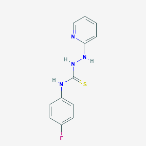 molecular formula C12H11FN4S B503379 N-(4-fluorophenyl)-2-(2-pyridinyl)hydrazinecarbothioamide 