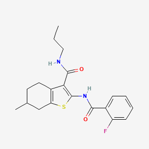 2-{[(2-fluorophenyl)carbonyl]amino}-6-methyl-N-propyl-4,5,6,7-tetrahydro-1-benzothiophene-3-carboxamide