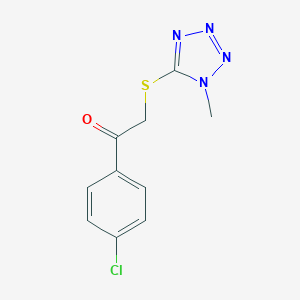molecular formula C10H9ClN4OS B503391 1-(4-Chlorophenyl)-2-(1-methyltetrazol-5-yl)sulfanylethanone CAS No. 392715-61-6