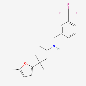 4-methyl-4-(5-methylfuran-2-yl)-N-[[3-(trifluoromethyl)phenyl]methyl]pentan-2-amine