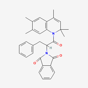 2-[1-OXO-1-(2,2,4,6,7-PENTAMETHYL-1,2-DIHYDROQUINOLIN-1-YL)-3-PHENYLPROPAN-2-YL]-2,3-DIHYDRO-1H-ISOINDOLE-1,3-DIONE