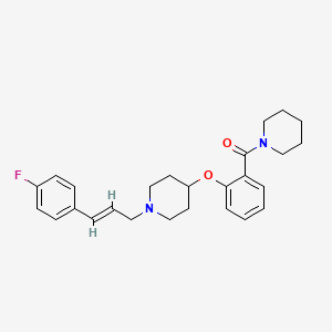 [2-[1-[(E)-3-(4-fluorophenyl)prop-2-enyl]piperidin-4-yl]oxyphenyl]-piperidin-1-ylmethanone