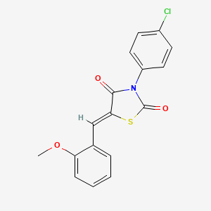 3-(4-chlorophenyl)-5-(2-methoxybenzylidene)-1,3-thiazolidine-2,4-dione