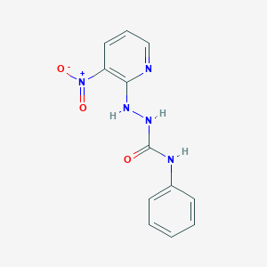 molecular formula C12H11N5O3 B503397 2-{3-nitro-2-pyridinyl}-N-phenylhydrazinecarboxamide 