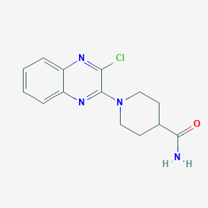 1-(3-Chloro-2-quinoxalinyl)-4-piperidinecarboxamide