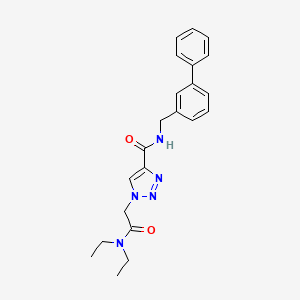 N-(3-biphenylylmethyl)-1-[2-(diethylamino)-2-oxoethyl]-1H-1,2,3-triazole-4-carboxamide