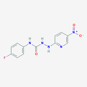 N-(4-fluorophenyl)-2-{5-nitro-2-pyridinyl}hydrazinecarboxamide