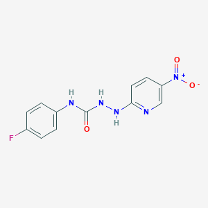 molecular formula C12H10FN5O3 B503400 N-(4-fluorophenyl)-2-{5-nitro-2-pyridinyl}hydrazinecarboxamide 