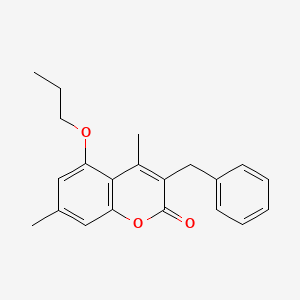 3-benzyl-4,7-dimethyl-5-propoxy-2H-chromen-2-one