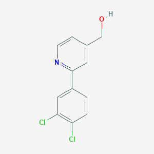 molecular formula C12H9Cl2NO B5034017 [2-(3,4-dichlorophenyl)pyridin-4-yl]methanol 