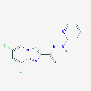 molecular formula C13H9Cl2N5O B503402 6,8-dichloro-N'-(2-pyridinyl)imidazo[1,2-a]pyridine-2-carbohydrazide 