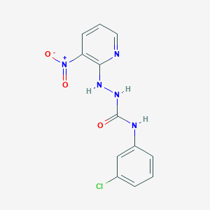 molecular formula C12H10ClN5O3 B503405 N-(3-chlorophenyl)-2-{3-nitro-2-pyridinyl}hydrazinecarboxamide 