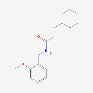 molecular formula C17H25NO2 B5034087 3-cyclohexyl-N-[(2-methoxyphenyl)methyl]propanamide 