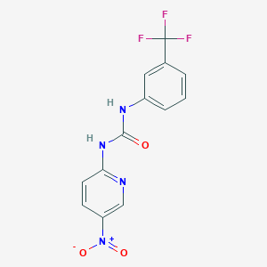 molecular formula C13H9F3N4O3 B503409 1-(5-Nitropyridin-2-yl)-3-[3-(trifluoromethyl)phenyl]urea 