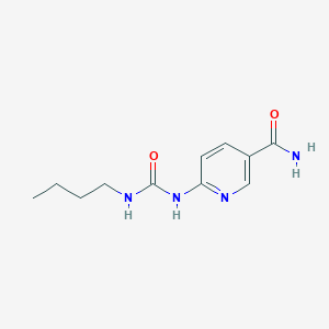 molecular formula C11H16N4O2 B503411 6-{[(Butylamino)carbonyl]amino}nicotinamide 