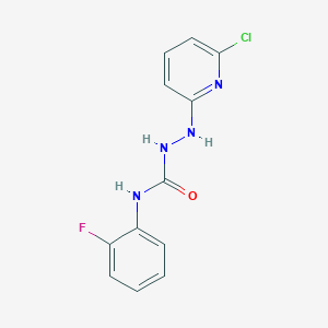molecular formula C12H10ClFN4O B503414 2-(6-chloro-2-pyridinyl)-N-(2-fluorophenyl)hydrazinecarboxamide 