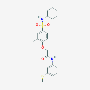 2-[4-(cyclohexylsulfamoyl)-2-methylphenoxy]-N-[3-(methylsulfanyl)phenyl]acetamide