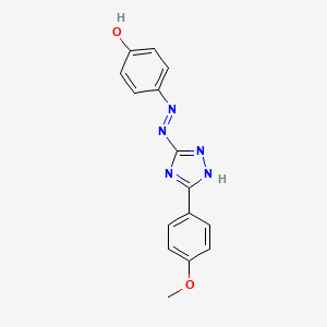 molecular formula C15H13N5O2 B5034205 4-{[3-(4-methoxyphenyl)-1H-1,2,4-triazol-5-yl]diazenyl}phenol 