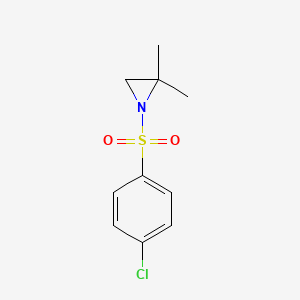 molecular formula C10H12ClNO2S B5034218 1-[(4-chlorophenyl)sulfonyl]-2,2-dimethylaziridine 