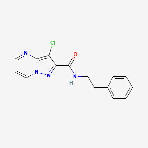 3-chloro-N-(2-phenylethyl)pyrazolo[1,5-a]pyrimidine-2-carboxamide