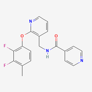 molecular formula C19H15F2N3O2 B5034262 N-{[2-(2,3-difluoro-4-methylphenoxy)-3-pyridinyl]methyl}isonicotinamide 