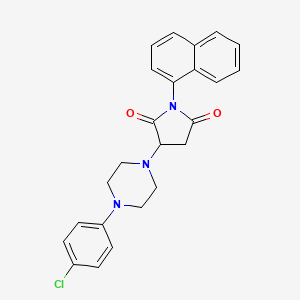 3-[4-(4-chlorophenyl)-1-piperazinyl]-1-(1-naphthyl)-2,5-pyrrolidinedione