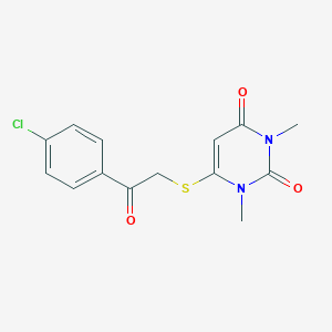 6-{[2-(4-chlorophenyl)-2-oxoethyl]sulfanyl}-1,3-dimethyl-2,4(1H,3H)-pyrimidinedione