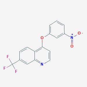 molecular formula C16H9F3N2O3 B503433 4-{3-Nitrophenoxy}-7-(trifluoromethyl)quinoline 
