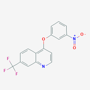 molecular formula C16H9F3N2O3 B503433 4-(3-Nitrophenoxy)-7-(trifluoromethyl)quinoline 