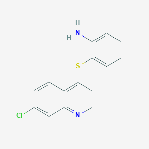 molecular formula C15H11ClN2S B503435 2-[(7-Chloro-4-quinolinyl)sulfanyl]phenylamine 