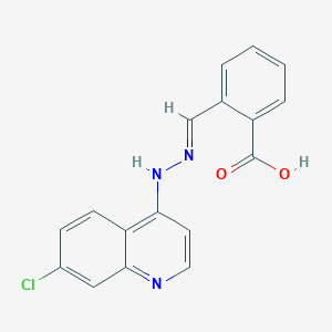 molecular formula C17H12ClN3O2 B503437 2-[2-(7-Chloro-4-quinolinyl)carbohydrazonoyl]benzoic acid 