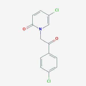 molecular formula C13H9Cl2NO2 B503439 5-chloro-1-[2-(4-chlorophenyl)-2-oxoethyl]-2(1H)-pyridinone 
