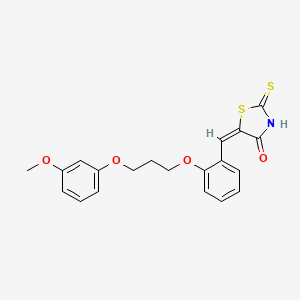 molecular formula C20H19NO4S2 B5034419 5-{2-[3-(3-methoxyphenoxy)propoxy]benzylidene}-2-thioxo-1,3-thiazolidin-4-one 