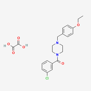 molecular formula C22H25ClN2O6 B5034429 (3-Chlorophenyl)-[4-[(4-ethoxyphenyl)methyl]piperazin-1-yl]methanone;oxalic acid 