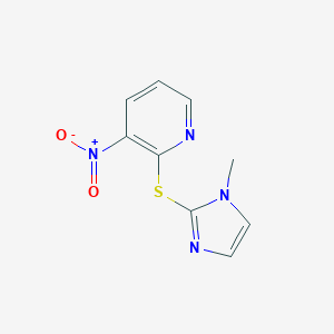 molecular formula C9H8N4O2S B503443 3-nitro-2-[(1-methyl-1H-imidazol-2-yl)sulfanyl]pyridine CAS No. 96592-22-2