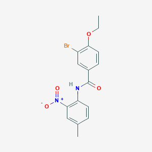 molecular formula C16H15BrN2O4 B5034437 3-bromo-4-ethoxy-N-(4-methyl-2-nitrophenyl)benzamide 