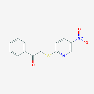 molecular formula C13H10N2O3S B503444 2-({5-Nitro-2-pyridinyl}sulfanyl)-1-phenylethanone 