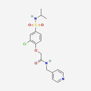 2-[2-chloro-4-(propan-2-ylsulfamoyl)phenoxy]-N-(pyridin-4-ylmethyl)acetamide