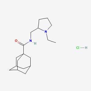 molecular formula C18H31ClN2O B5034458 N-[(1-ethylpyrrolidin-2-yl)methyl]adamantane-1-carboxamide;hydrochloride 