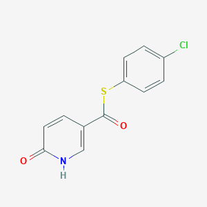 molecular formula C12H8ClNO2S B503447 S-(4-chlorophenyl) 6-hydroxy-3-pyridinecarbothioate 