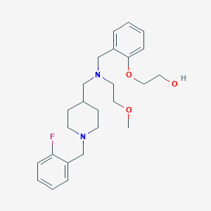 molecular formula C25H35FN2O3 B5034486 2-(2-{[{[1-(2-fluorobenzyl)-4-piperidinyl]methyl}(2-methoxyethyl)amino]methyl}phenoxy)ethanol 