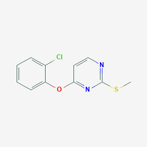 molecular formula C11H9ClN2OS B503449 4-(2-Chlorophenoxy)-2-(methylsulfanyl)pyrimidine 