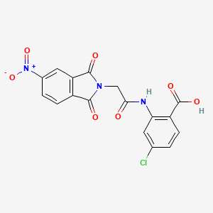 4-CHLORO-2-[2-(5-NITRO-1,3-DIOXO-2,3-DIHYDRO-1H-ISOINDOL-2-YL)ACETAMIDO]BENZOIC ACID