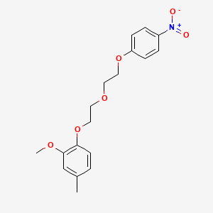 molecular formula C18H21NO6 B5034508 2-methoxy-4-methyl-1-{2-[2-(4-nitrophenoxy)ethoxy]ethoxy}benzene 