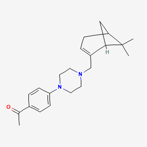 1-[4-[4-[(6,6-Dimethyl-2-bicyclo[3.1.1]hept-2-enyl)methyl]piperazin-1-yl]phenyl]ethanone