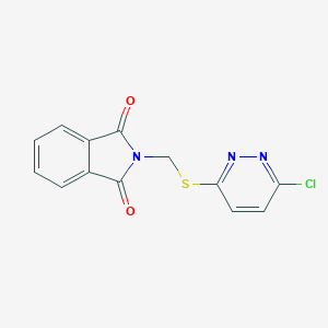 molecular formula C13H8ClN3O2S B503455 2-{[(6-chloro-3-pyridazinyl)sulfanyl]methyl}-1H-isoindole-1,3(2H)-dione 