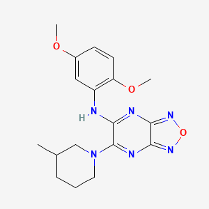 N-(2,5-dimethoxyphenyl)-6-(3-methyl-1-piperidinyl)[1,2,5]oxadiazolo[3,4-b]pyrazin-5-amine