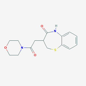 molecular formula C15H18N2O3S B503458 3-[2-(4-morpholinyl)-2-oxoethyl]-2,3-dihydro-1,5-benzothiazepin-4(5H)-one 