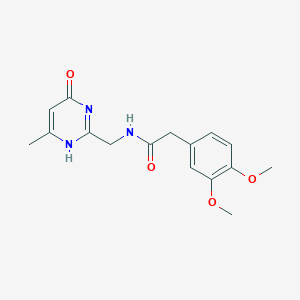 molecular formula C16H19N3O4 B503462 2-(3,4-dimethoxyphenyl)-N-[(6-methyl-4-oxo-1H-pyrimidin-2-yl)methyl]acetamide 